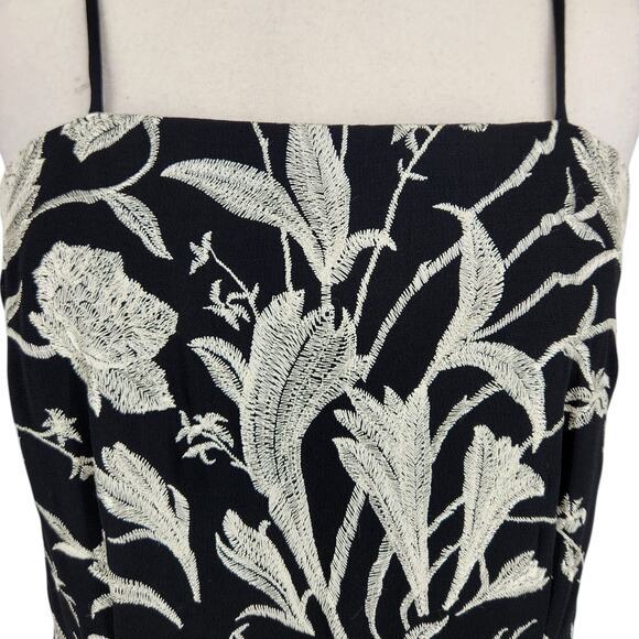 Vintage 90s Y2K Formal Floral Embroidered Maxi Column Dress Gown Size 4 - Picture 2 of 7